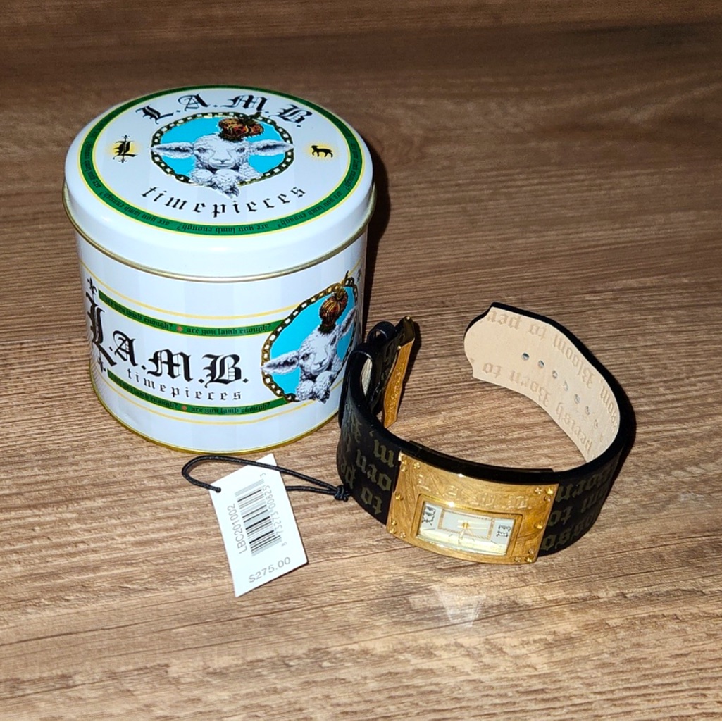 Bnwt!L.A.M.B. Swiss Watch!Brand New In Tin W/Tags!Needs New Battery!